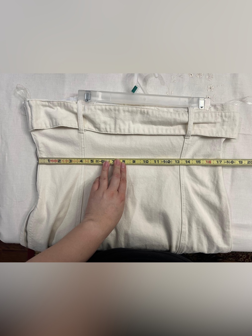 MESHKI Teddi White/Ivory Strapless Denim Mini Dress XXL 🤍 - Picture 8 of 11